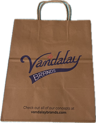 BAG16612VANDALAY SHOPPING BAG KRAFT 16X6X12 "VANDALAY" 250/BL