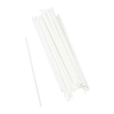 SJW7WHT-24 JUMBO STRAW WRAPPED WHITE  (24/500CS)
