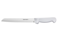 RH P94803 KNIFE BREAD 8" SCALLOPED BASIC WHITE HANDLE/INTERNATL LINE