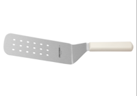 RH P94857 TURNER 8"X3" PERFORATED BASICS WHITE HANDLE ROUND BLADE INTERNATIONAL LINEN