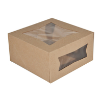 BBX884WK BAKERY BOX 8X8X4 KRAFT W/ WINDOW  150/CS