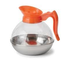 COFFEE DECANTER PLASTIC S/S BASE ORANGE