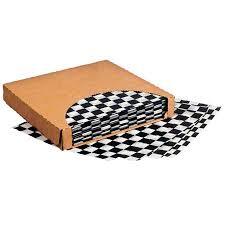 BULK DELI PAPER 12X12 BLACK/ WHITE CHECK  (5M)