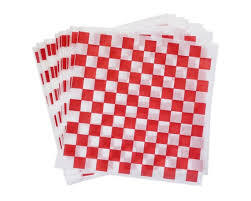 BP1212RW DELI PAPER 12X12 RED/ WHITE BIG CHECK  (5M/CS)