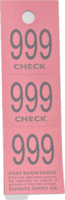 COAT CHECK TICKET 3-PART RED (1M/BX)