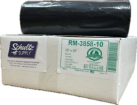 CAN LINER  60GAL/38X58 EXTRA HEAVY BLACK 1.0MIL   (100/CS)