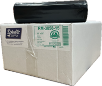 CAN LINER XTRA-HEAVY BLACK (60 GAL) 38X58 (100/CS)  1.5MIL