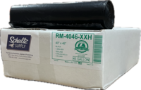 CAN LINER XTRA-HEAVY BLACK 40 X 46 STAR ( 40 - 45 GAL ) 100 / CS  1.35MIL