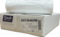 CAN LINER 40-45 GAL/40X46 EXTRA HEAVY WHITE .90MIL  (100/CS)