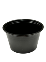 CPC04B SOUFFLE 4 OZ PLASTIC BLACK USES LID CPCL04  25PK/100/CS