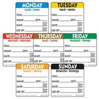 DAY LABEL MONDAY 2X2 DISSOLVING LABELS (250/RL)