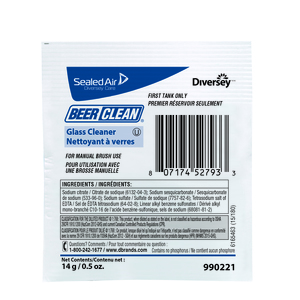 BEER CLEAN GLASS WASH PACKETS (100/PKTS)