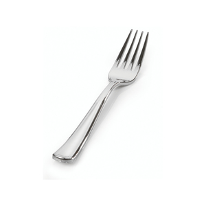 FORK HEAVY PLASTIC SILVER  (600/CS)