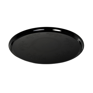 16" HARD PLASTIC BLACK TRAY (25)