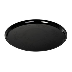 18" HARD PLASTIC BLACK TRAY(25)