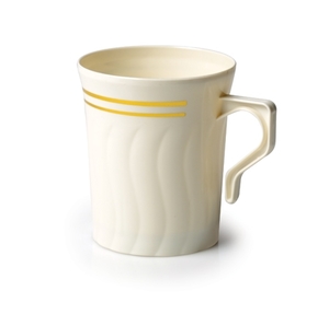 FLSM8IVGLD 8OZ MUG IVORY/ GOLD (120/CS)