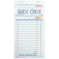 GA-G3674 SINGLE CARDBOARD GUEST CHECK 3X6 GREEN   (50/50)