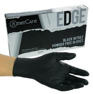 NITRILE GLOVE X-LARGE BLK/PF (1M)  6MIL