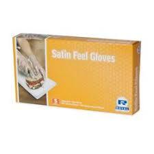 SATIN FEEL POLY GLOVES MEDIUM  (10BX/100)