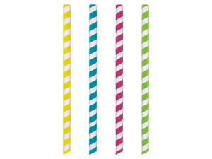 8.5" STRIPED BOBA TEA PAPER STRAW ASSORTED.   1400/CS