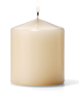 PILLAR CANDLE 3"X3" IVORY  1DZ/CS