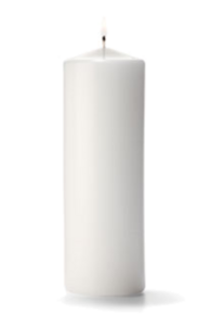 PILLAR CANDLE 3"X9" WHITE  1DZ/CS