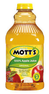 JU864AP MOTT'S 100%  APPLE JUICE 64OZ   8EA/CS