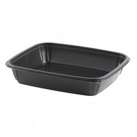 MEGA MEAL 80OZ BLK TRAY (100/CS) USE:LH1200 DOME