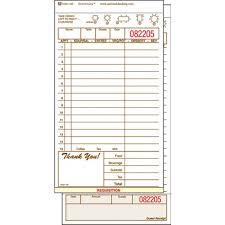 NATIONAL CHECKING NO CARBON DUPLICATE GUEST CHECK 4X9   (8PK OF 250/CS)  * 412453