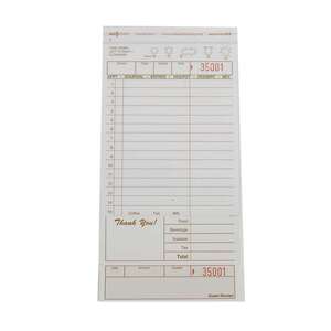 NATIONAL CHECKING NO CARBON DUPLICATE GUEST CHECK  4X9 TAN   2M/CS * 412454