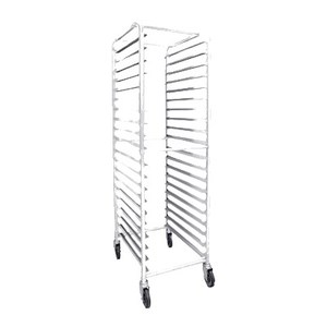 BUNPAN RACK FULL SIZE ALUMINUM 20PAN END LOAD 69"HT W/CASTERS