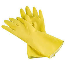 RGLVSY YELLOW LATEX GLOVE FLOCK LINED SMALL *GLX 242S