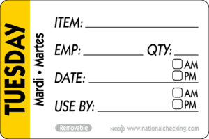 RIDU2302 DAY "TUES"  TRILINGUAL REMOVABLE  (500/RL)