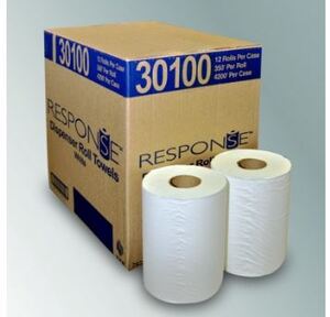 BLEACHED ROLL TOWEL 8"X350'  (12RL/CS)