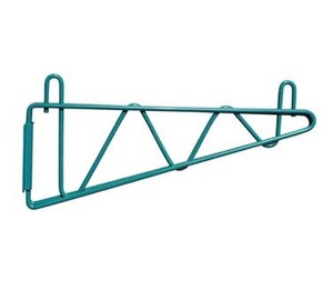 SHELVING 24"SINGLE WALLBRACKET GREEN EPOXY PK: 2EACH / SET