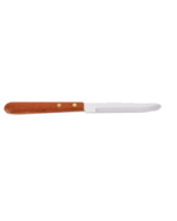 WOOD HANDLE STEAK KNIFE ROUND TIP