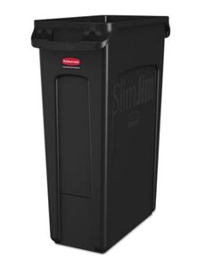 SLIMJIMBK SLIM JIM 23 GAL BLACK  (4EA/CS) RUBBERMAID