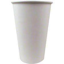 16OZ PAPER HOT CUP WHITE PLAIN  (20PK/50) * SMR16-CB