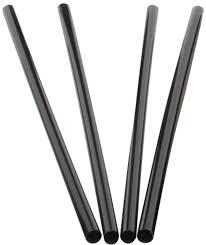 8" STRAW FAT BLACK  (6/400/CS) *8BPBK6400 UNWRAPPED