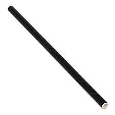 STR-SIPPPR-BK SIP PAPER STRAW 5.5" BLACK UNWRAPPED   3M/CS