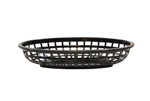 BLACK OVAL BASKET 9.75"X6"X2-1/8   (3DZ/CS)