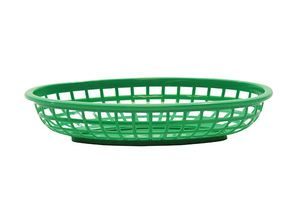 BASKET OVAL 9-3/8X6X1-7/8 GREEN (3DZ/CS)