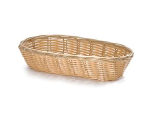 OVAL NATURAL WOVEN BASKET 9"X6X2.25   1DZ/CS