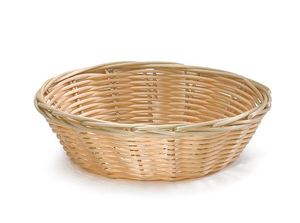 ROUND WOVEN BASKET 8.25"X2.25" 1DZ/CS