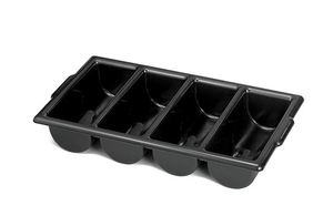 TC1524B CUTLERY BIN BLACK 4 COMPARTMENT