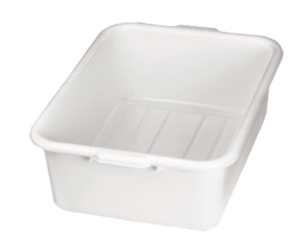 TOTE BOX WHITE 21-1/4X15-3/4X7 DEEP   12EA/CS