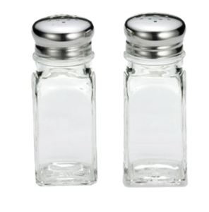 2OZ SQUARE BOTTOM MUSHROOM TOP SALT/ PEPPER SHAKER (2DZ/CS)
