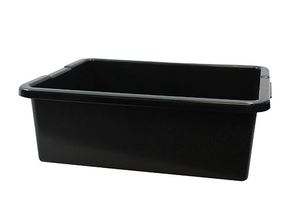 TC1557B TOTE BOX BLACK 21.5 X 17 X 7 HEAVY DUTY