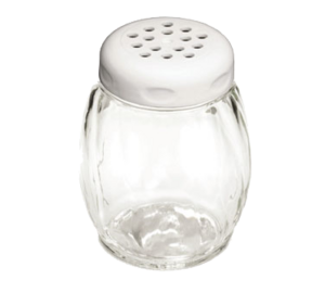 SHAKER 6OZ PERFORATED WHITE PLASTIC LID   **DISCONTINUED**
