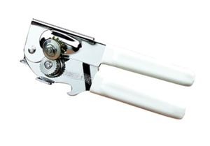 TC407 MANUAL CAN OPENER WHITE GRIP HANDLE